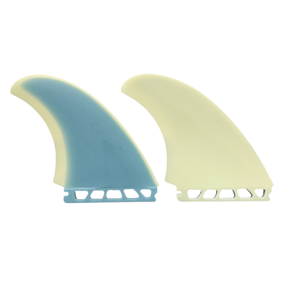 CRAFTSMAN FIN POWER TWIN FIN ツインフィン FCS FUTURES グラスファイバー VOLAN サーフィン（BLUE/YELLOW）